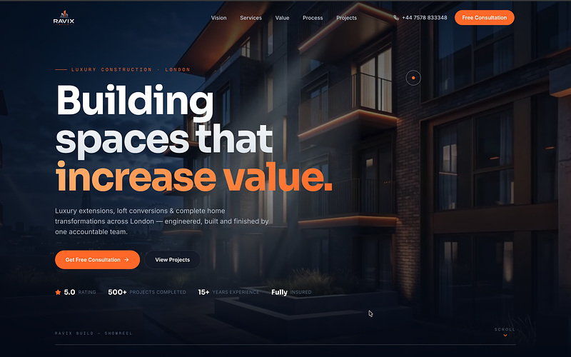 Builders Website Design London