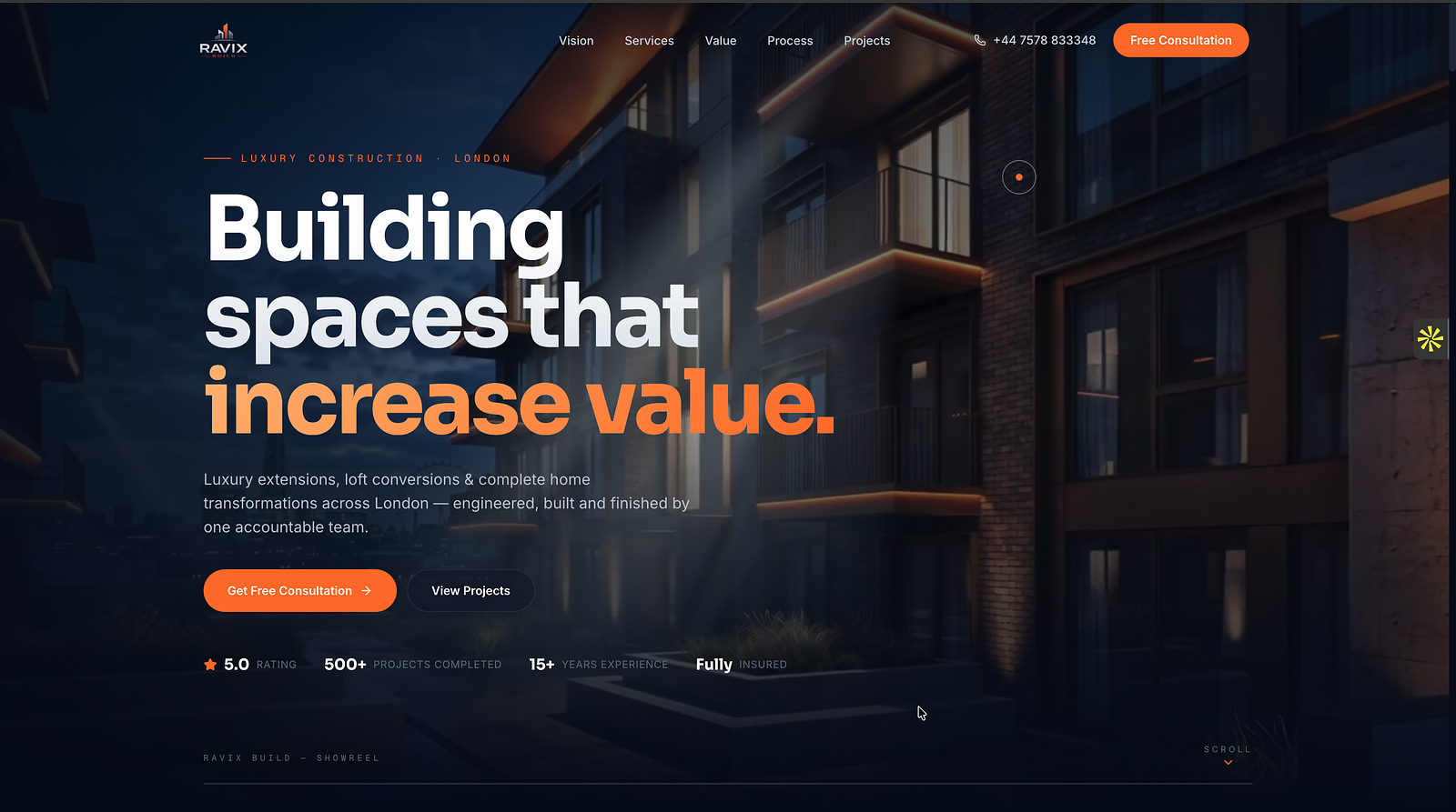 Builders Website Design London screenshot 1